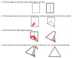 Folding an equilateral triangle