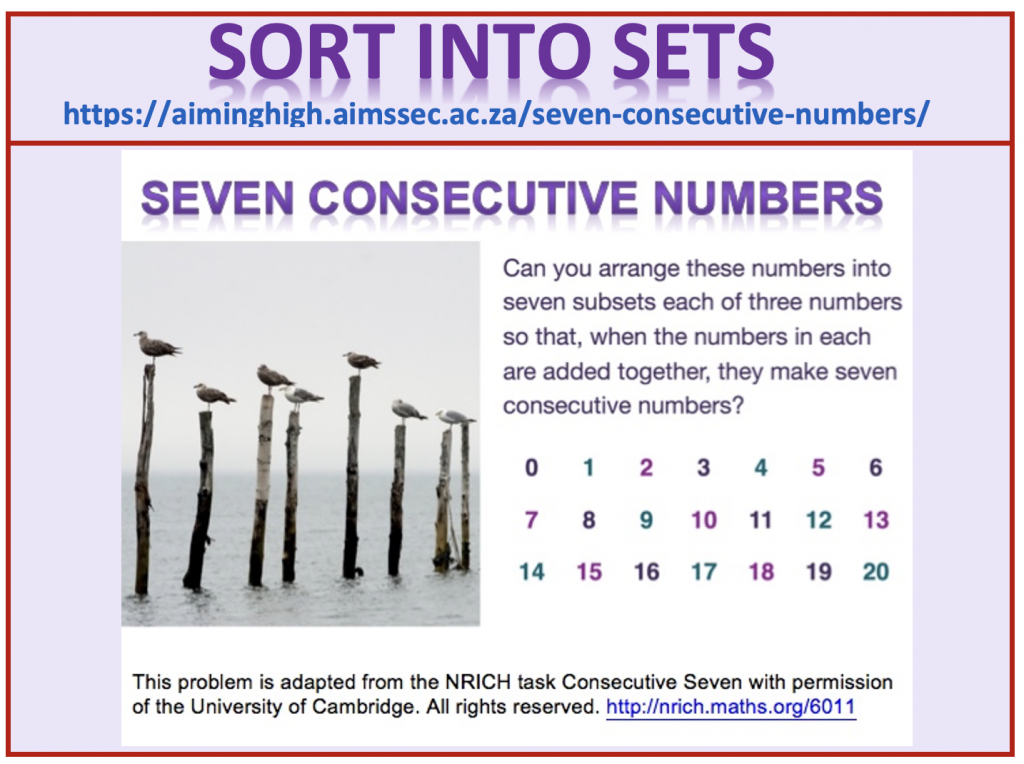 114.Seven Consecutive Numbers | Aiming High Teacher NetworkAiming High ...
