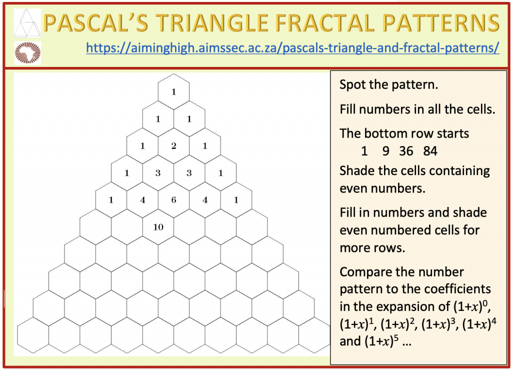Pascal Splitting Pattern 331.Pascal’s Triangle Fractal Patterns | Aiming High Teacher ...