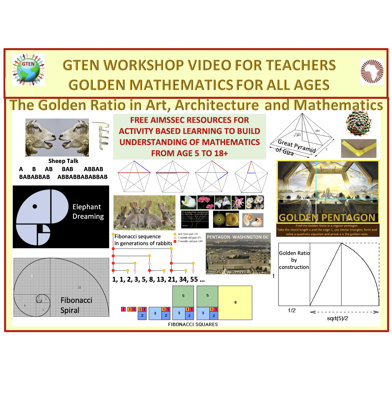 Golden Mathematics GTEN workshop sq | Aiming High Teacher NetworkAiming ...